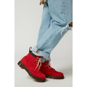 Dr. Martens 939 Ben Suede Hiker Boots Womens 9 Red Grunge Y2K 90s Streetwear